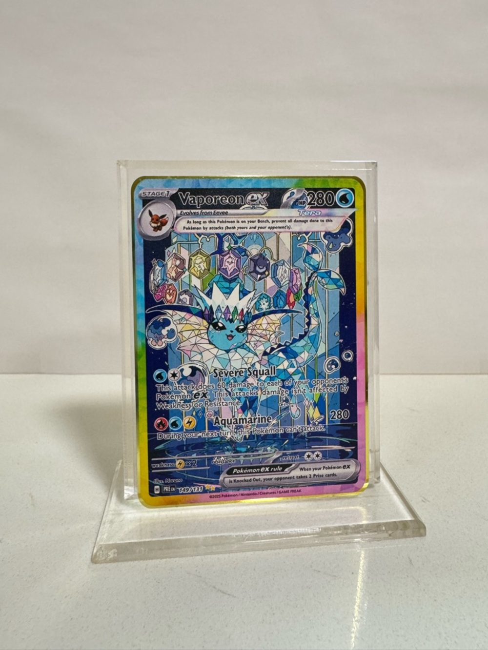 Pokemon Vaporeon EX 149/131 Gold Metal Card Collectible/Gift/Fan Art
